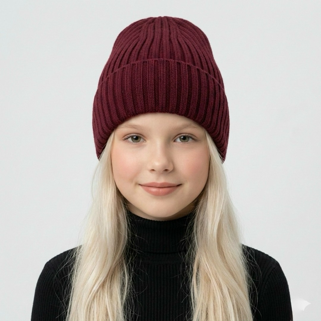 шапка бордовый,шапка для девочек,шапка детская для девочек,вязаная шапка,модная шапка