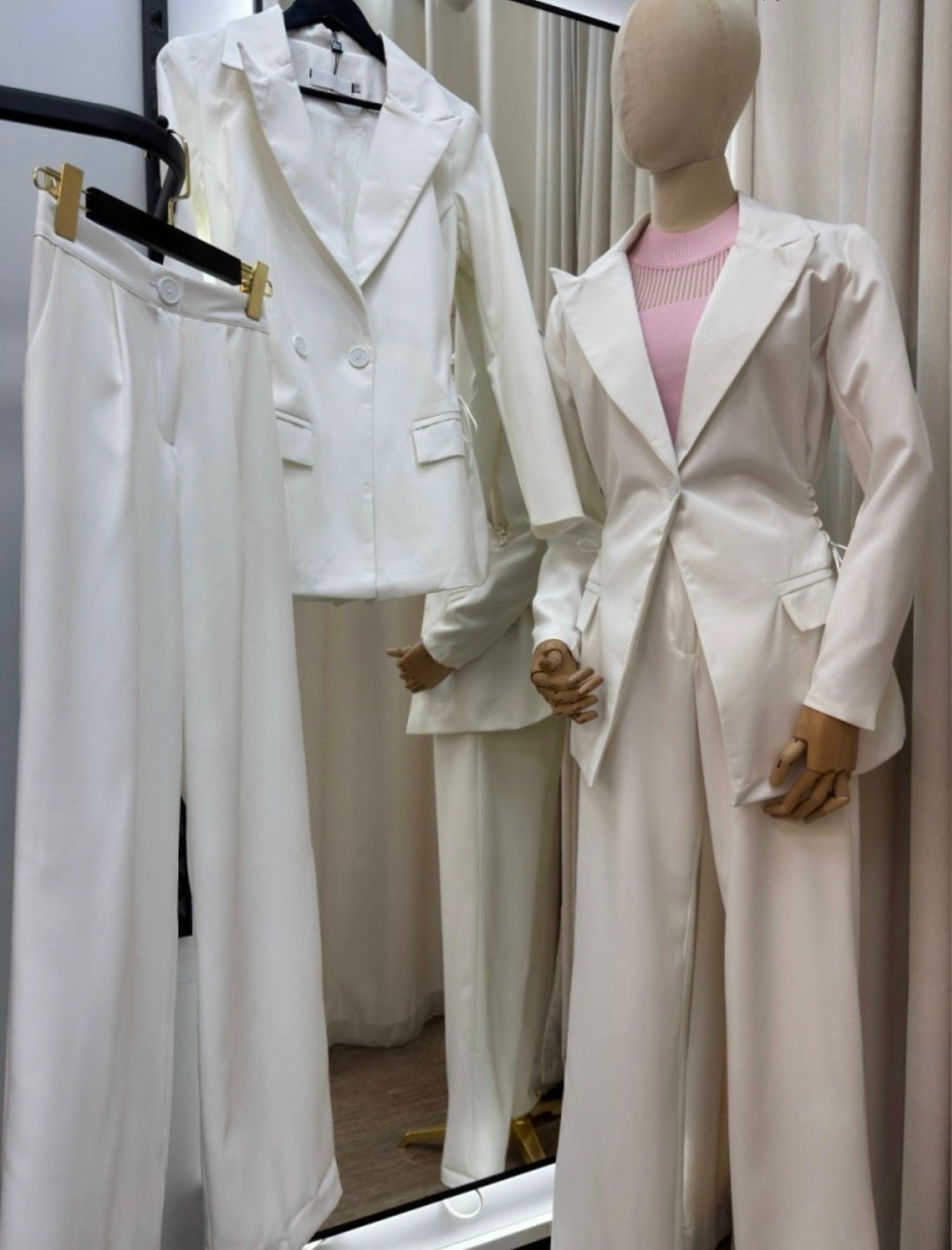 свадебный брючный костюм,брючный костюм невесты,брючный костюм,элегантный свадебный женский костюм, комплект из блейзера и брюк,белый костюм