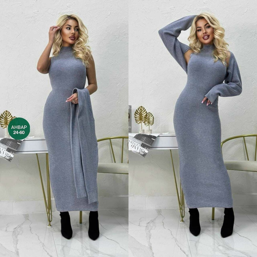 серое длинное платье-гольф из ангоры,трикотажное платье,платье вязаное,женское платье теплое,платье женское лапша