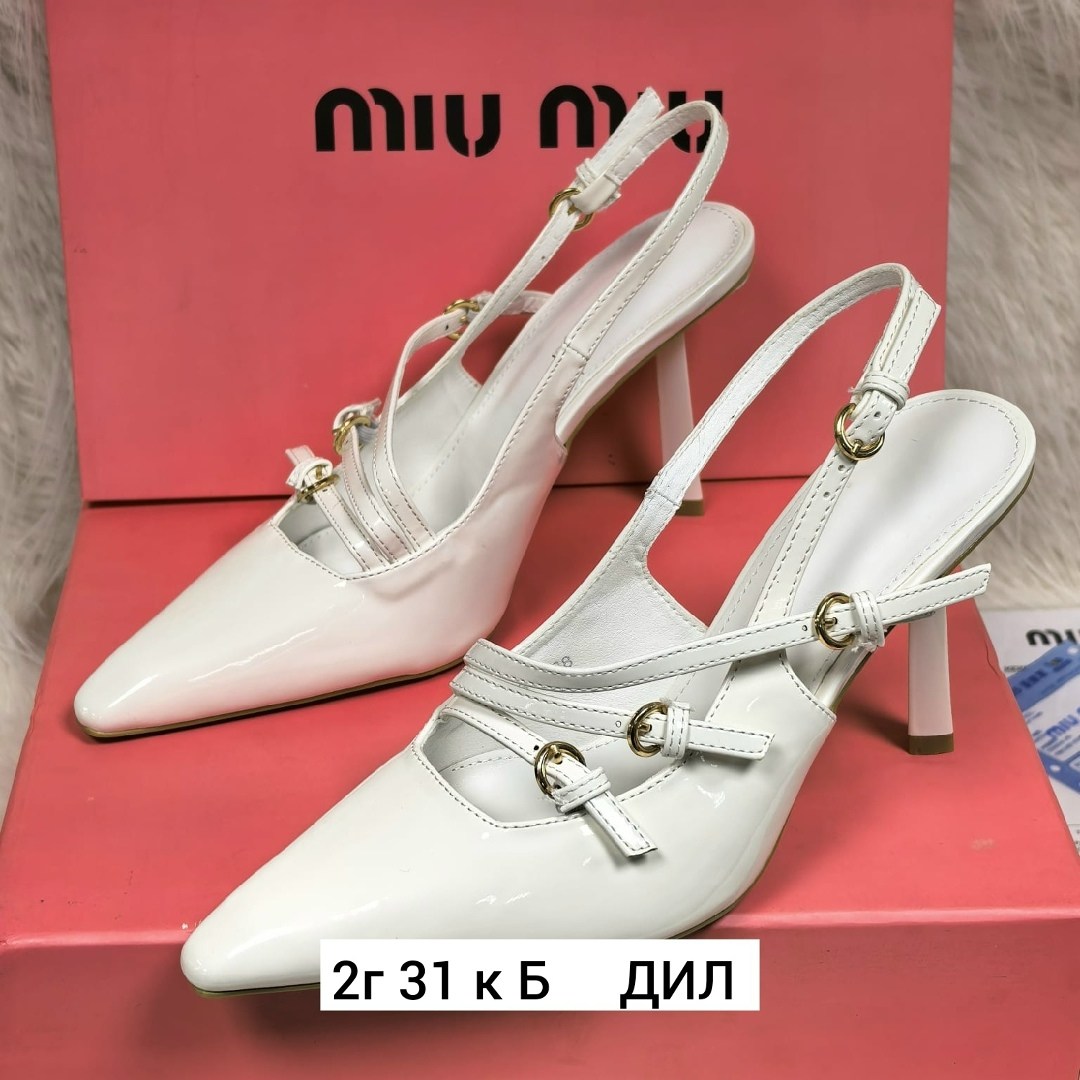 ,женские туфли,женские босоножки,туфли miu miu,кожаные босоножки miu miu белые на высоком каблуке