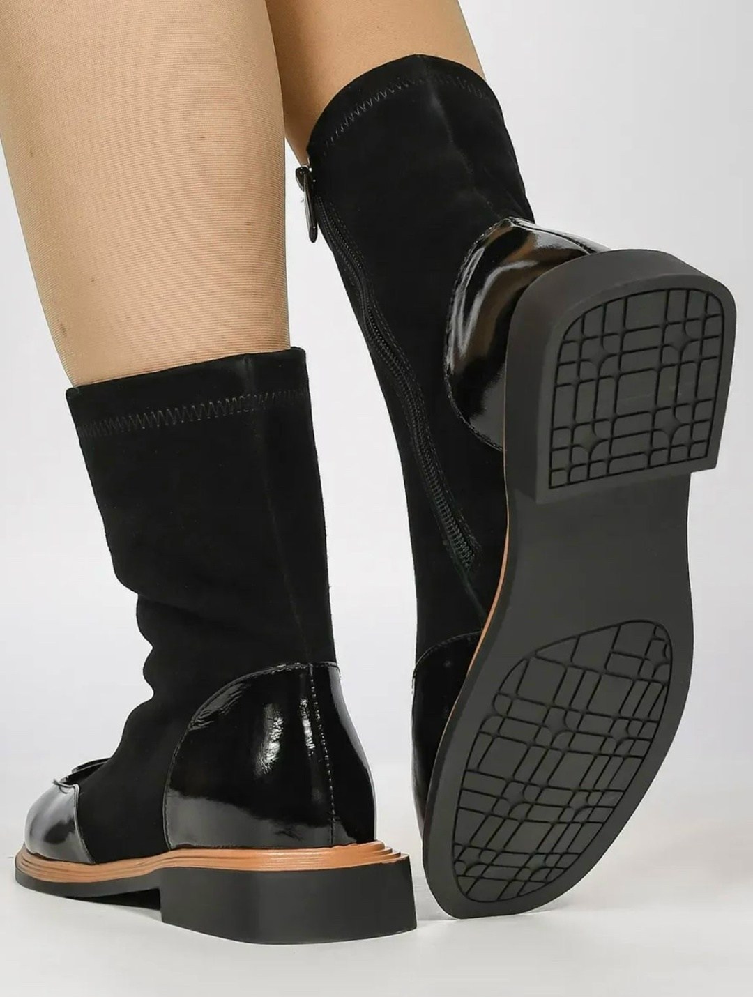 ,женские ботинки,женская ,ботинки женские замшевые 81602,полусапоги