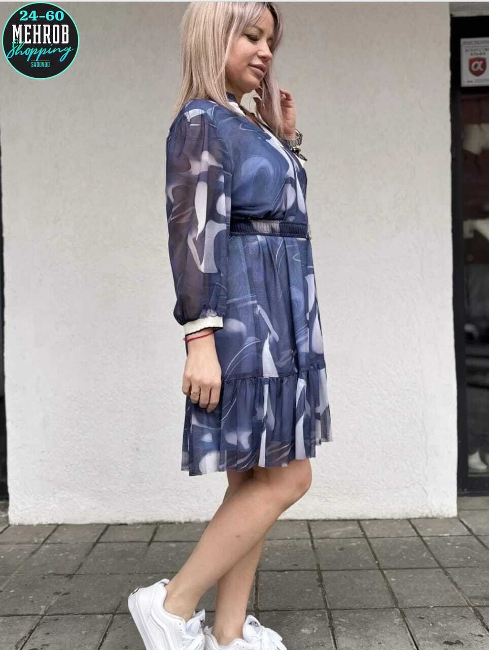 платье легкое,платье синего цвета,платье женская,платье женское шифон,платье шифон