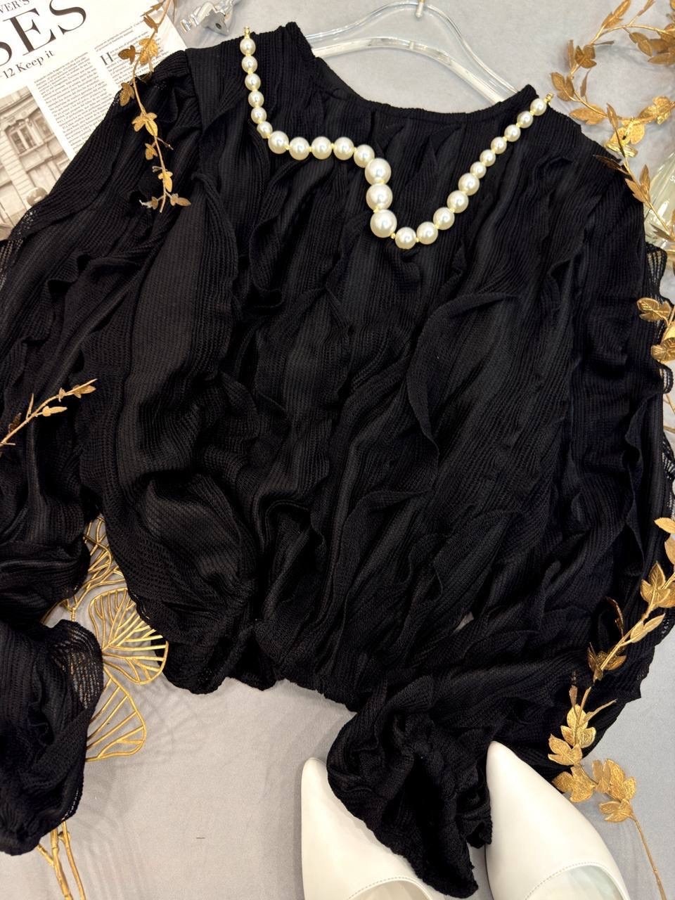 блузка с оборками,модная блузка,блузки женские,блузка из натурального шелка,блуза с длинными рукавами