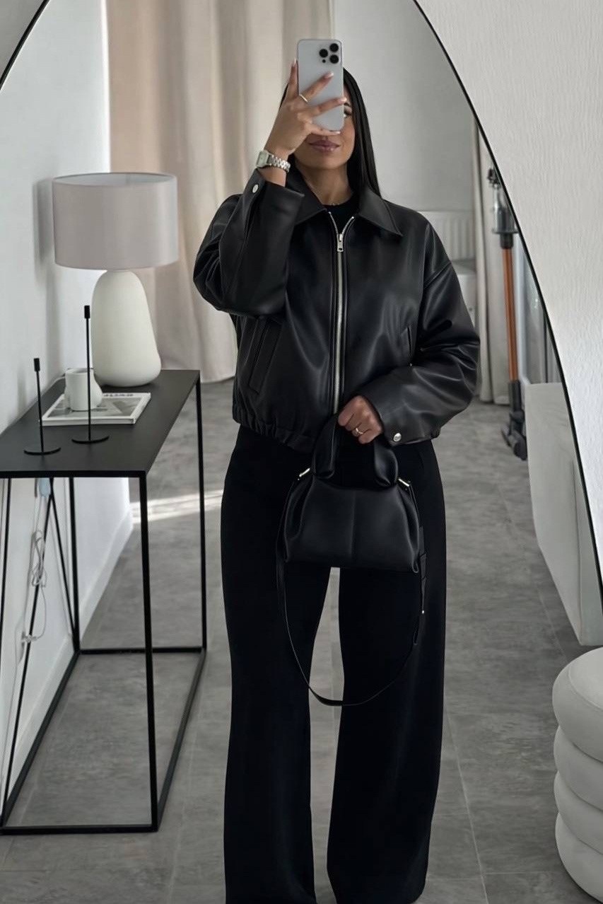 кожаная куртка,женская кожаная куртка,куртка-бомбер из искусственной кожи,женская куртка из искусственной кожи