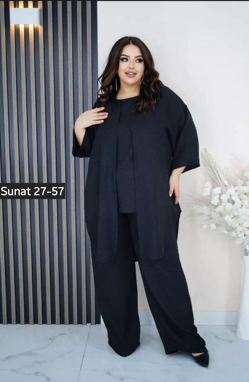 нарядный брючный костюм,женские костюмы больших размеров,женские костюмы брючные,костюм брючный большие размеры,костюм жатка женский летний брючный