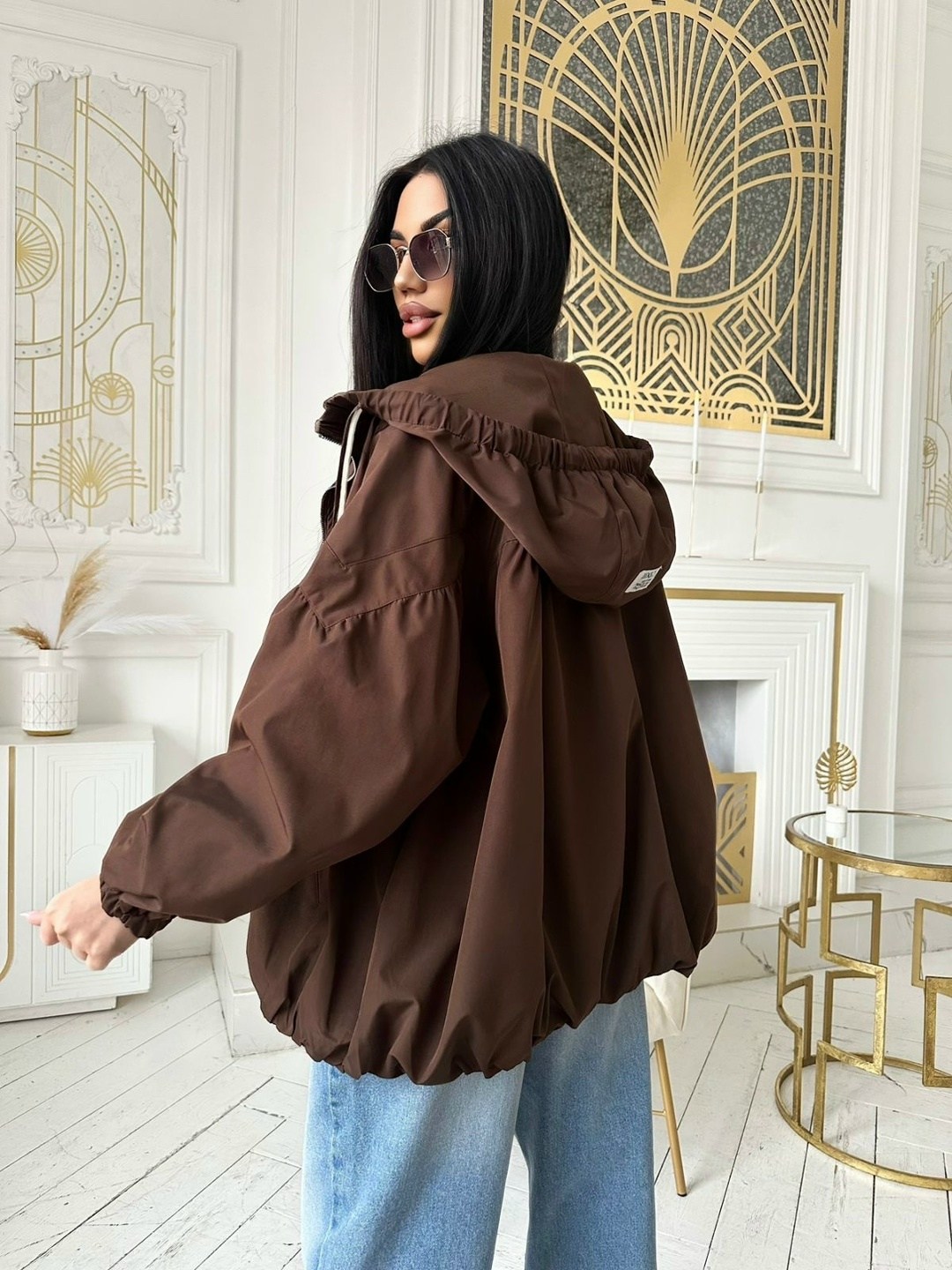 оверсайз куртка,женская куртка,стильная куртка,ветровка оверсайз с капюшоном,куртка