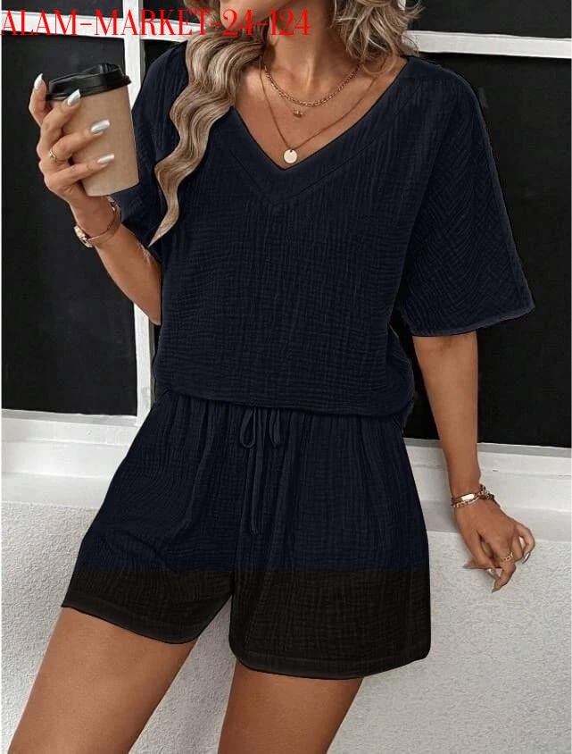 костюм с шортами стильный,женский костюм летний,одежда женская,однотонные летние шорты,комплект с шортами