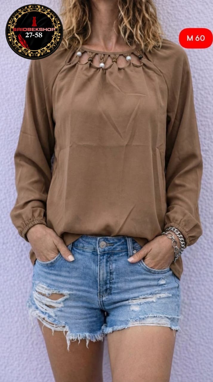 блузка с вырезом,женская кофта,блузка с круглым вырезом,блузы,блузка с рукавами
