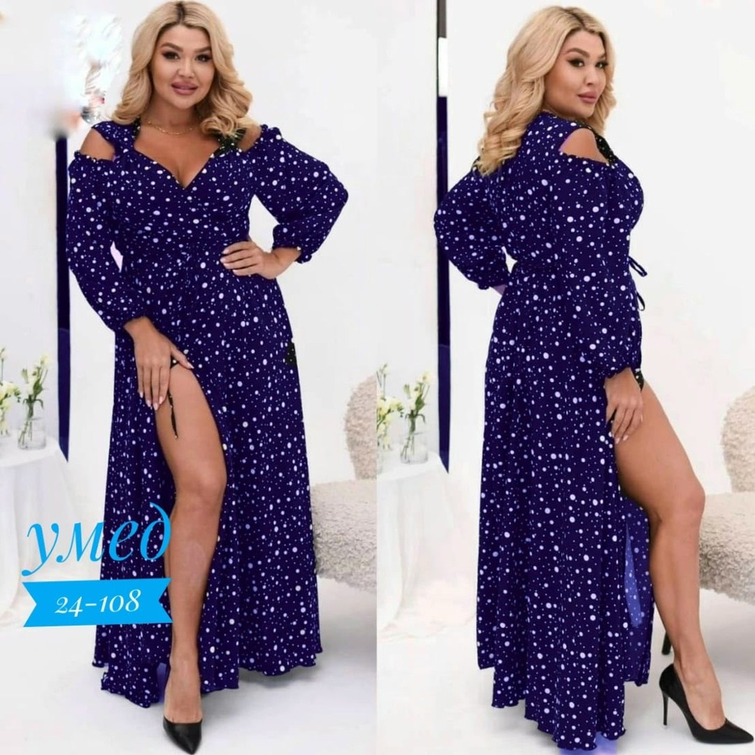 платье большие размеры,женское летнее платье,женские платья длинные,женское платье в горошек,длинное платье в горошек