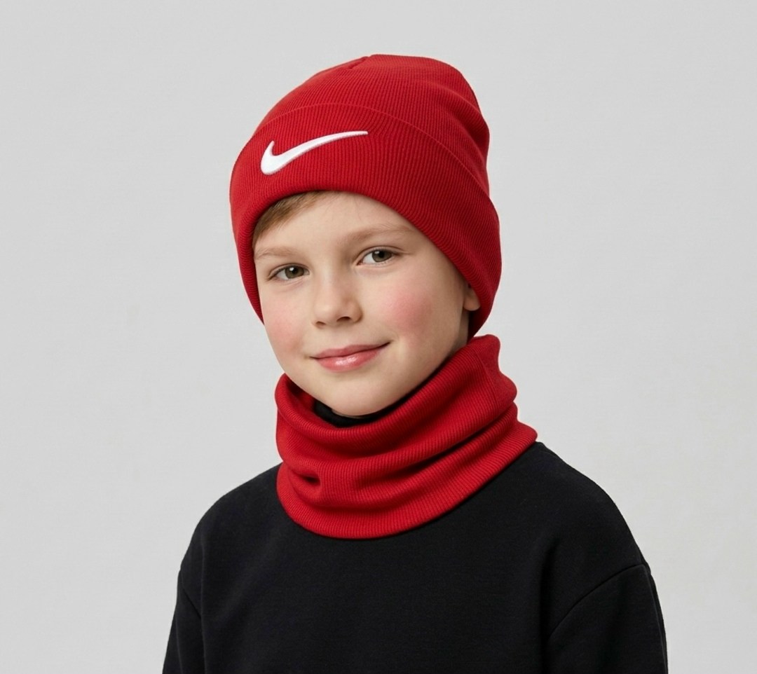 шапка бини со снудом комплект зимняя осенняя nike,шапка комплект шапка бини и шарф снуд nike,комплект шапка и снуд,шапка снуд,шапка со снудом зимняя для мальчика