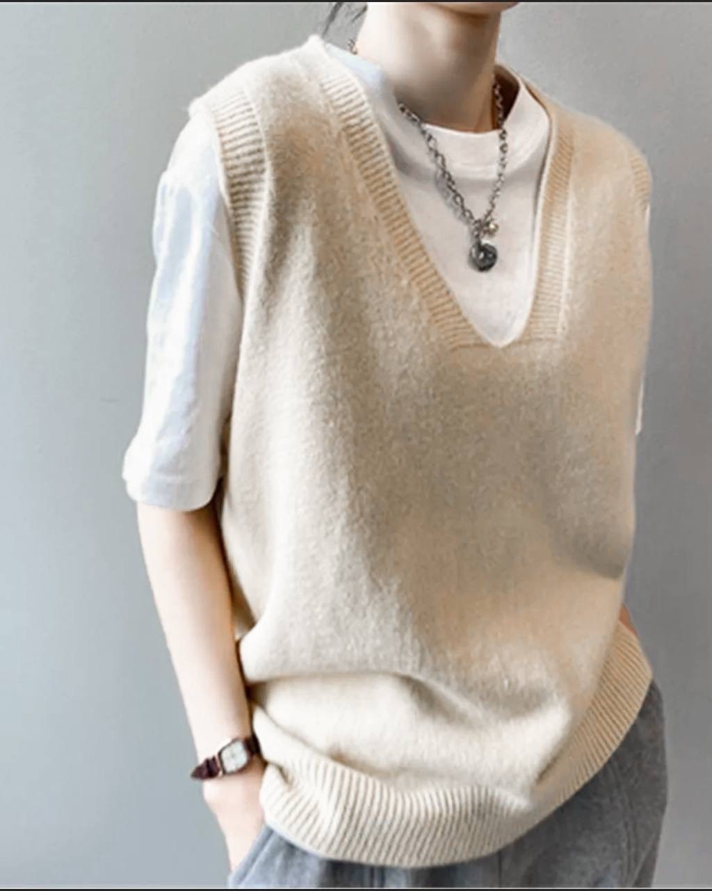 однотонный жилет-свитер с v-образным вырезом,женский летний однотонный повседневный жилет,женский вязаный жилет,трикотажный жилет,вязаные жилеты