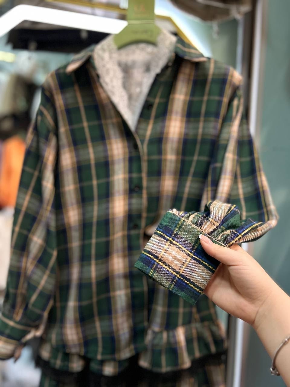 костюм в клетку с юбкой,костюм женский с юбкой в клетку,костюм с юбкой и рубашкой,костюм с рубашкой и юбкой в клетку,платье-двоек в клетку в комплекте с повязной юбкой