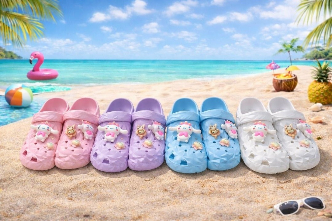 кроксы хеллоу китти,тапочки для девочек,милые тапочки,пляжная ,шлепанцы детские