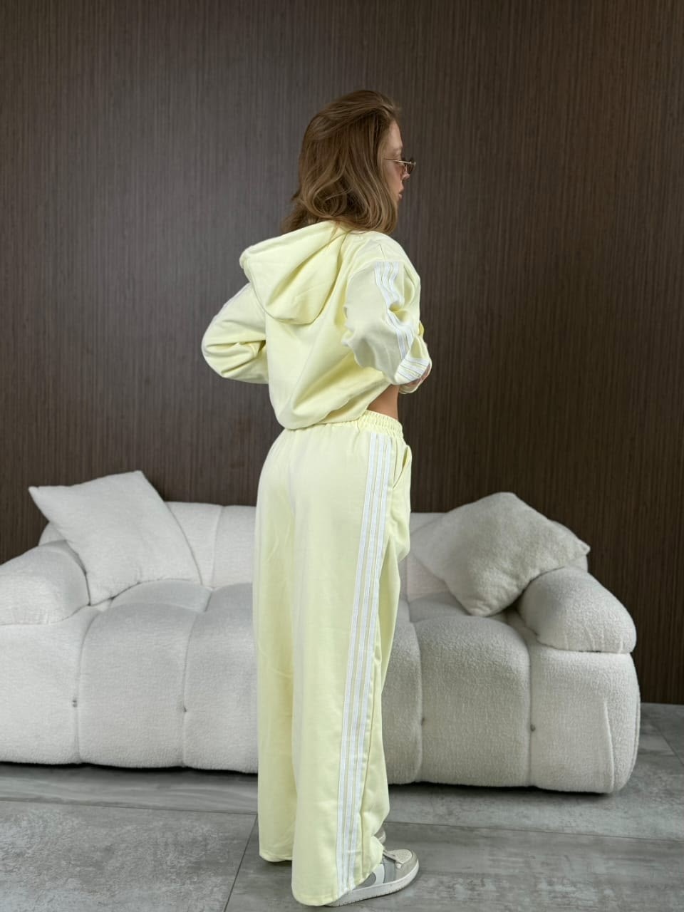 костюм спортивный женский,костюм со штанами,стильные костюмы,костюм спортивный со штанами палаццо и зип худи micca 362768683,костюм женский