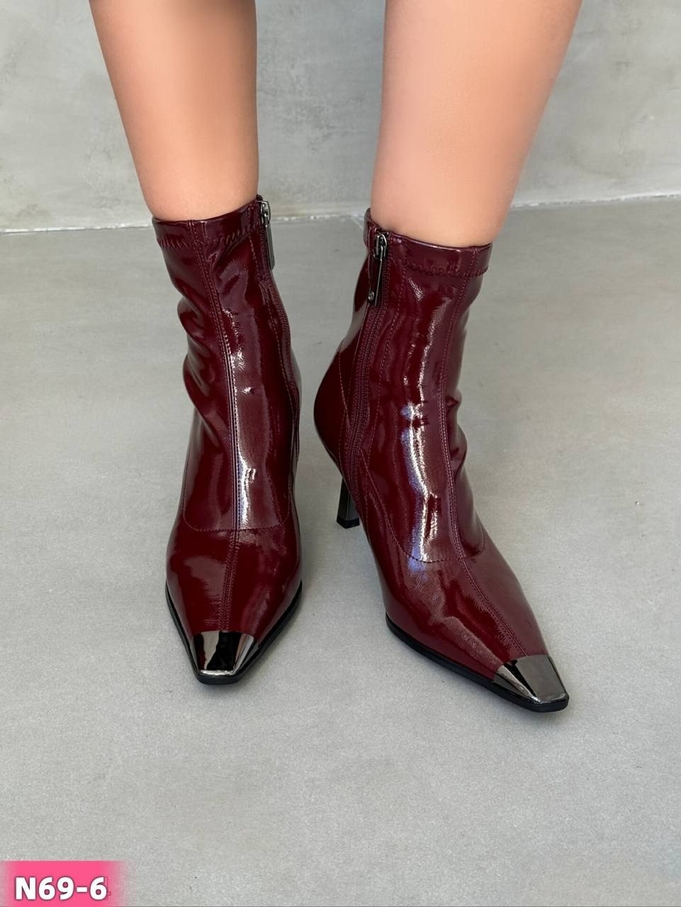 ботильоны женские,ботинки женские с лакированным носом,,ботильоны лакированные,женская