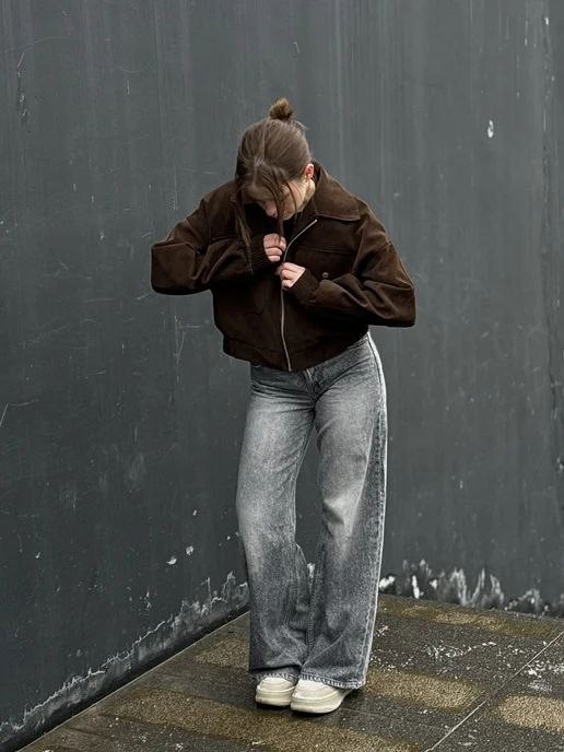 укороченный бомбер из экозамши love republic,куртка замшевая,куртка бомбер,бомбер женская куртка,бомбер из натуральной замши