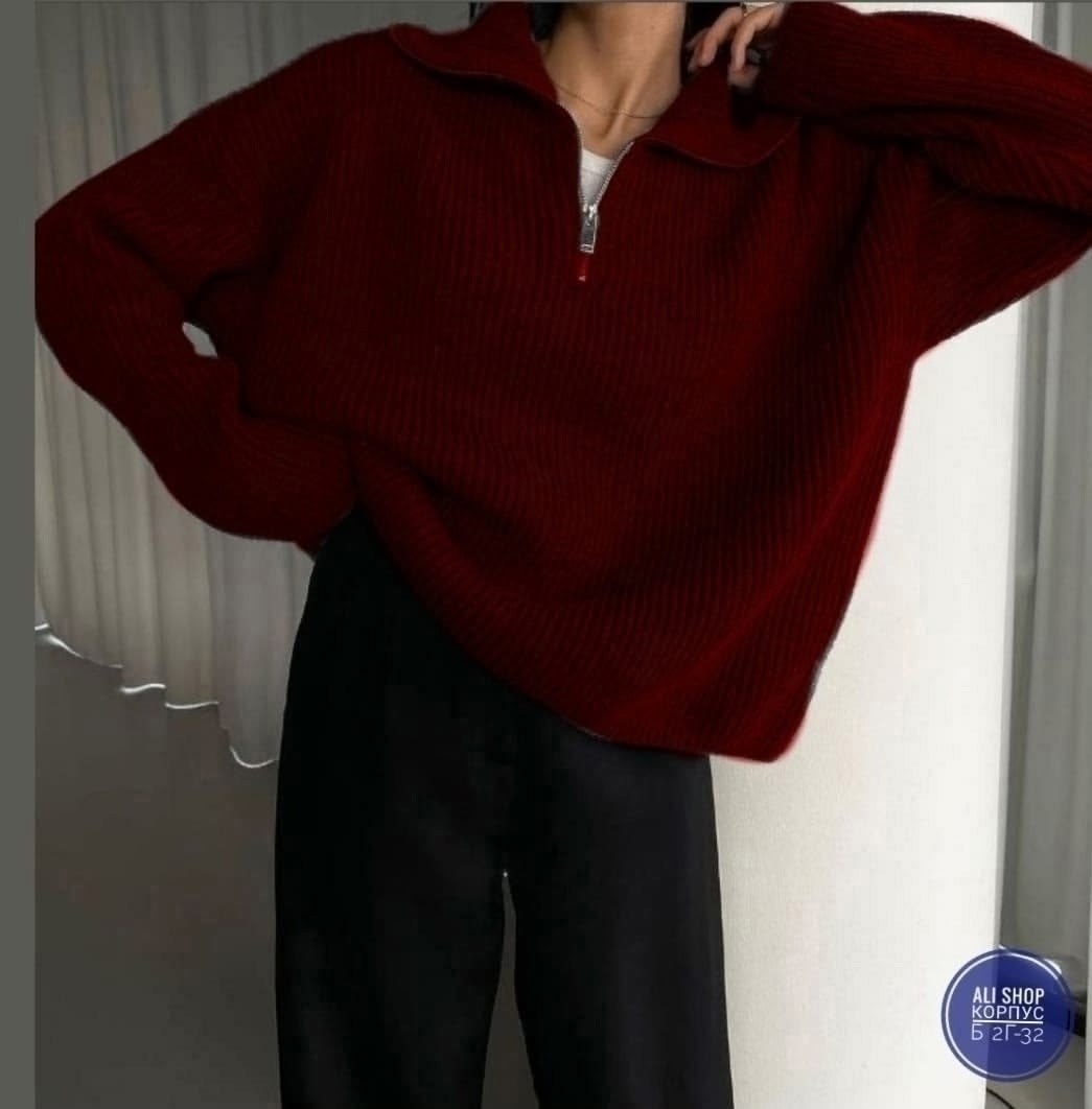 свитер с горлом на молнии оверсайз kk fashion,свитер поло оверсайз на молнии kaiser shop,свитер вязаный оверсайз с горлом на молнии mycloz 266144321,модные свитера,свитер y2k оверсайз с горлом на молн