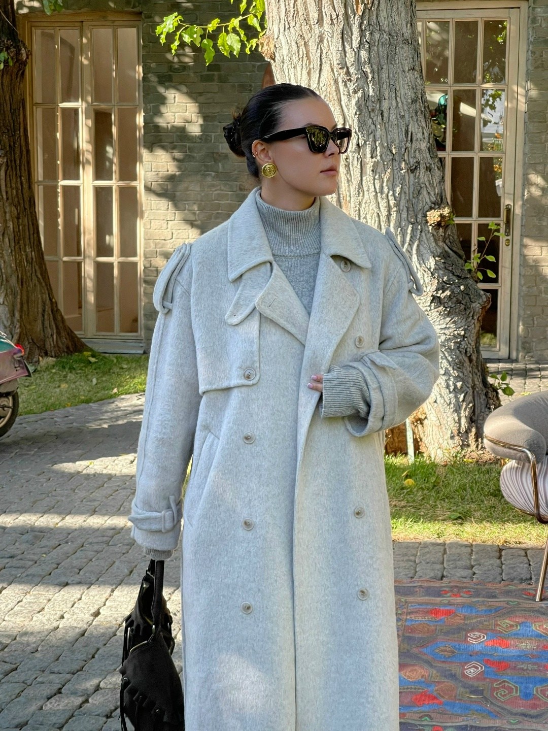 модное пальто,пальто оверсайз,теплое пальто,длинное пальто,серое пальто