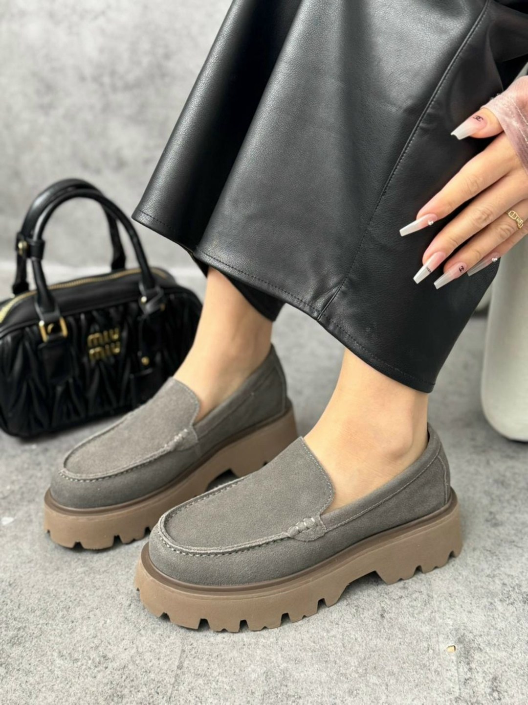 ,замшевые лоферы на платформе,лоферы натуральная замша на платформе,лоферы женские,лоферы женские из натуральной замши