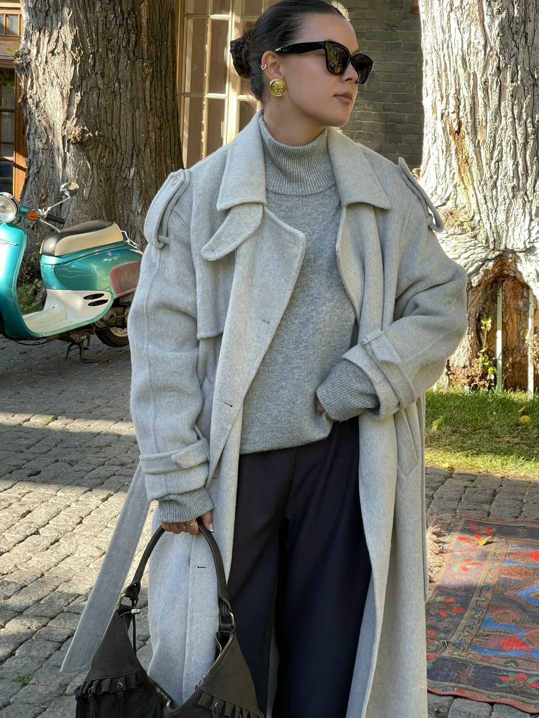 модное пальто,пальто оверсайз,теплое пальто,длинное пальто,серое пальто