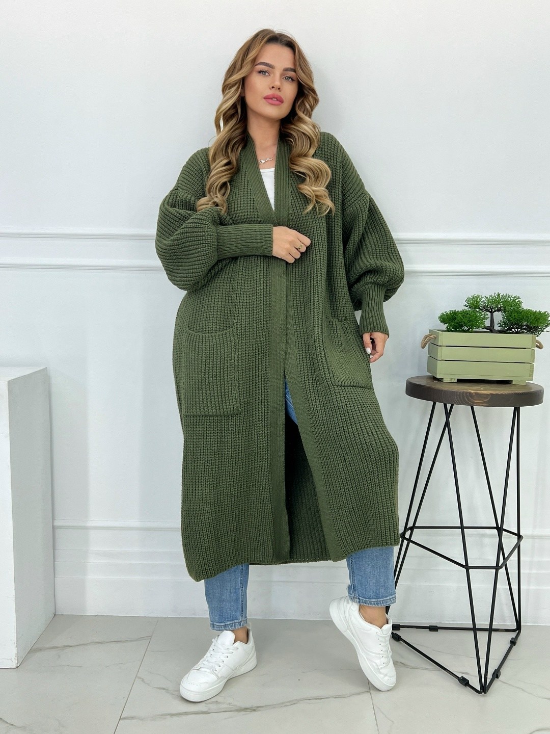 базовый длинный вязаный кардиган,кардиган длинный вязаный арт. 11669110,кардиган теплый kotam,кардиган ,кардиган длинный женский вязаный