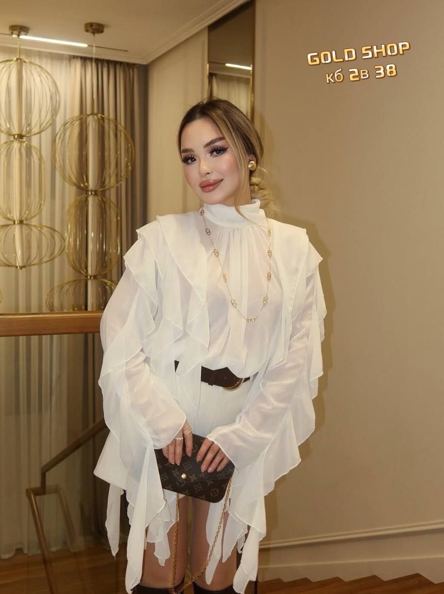 блузка с оборками,блуза из шифона женская,блузка праздничная из шифона с воланами,блузка с воланом,прозрачная блузка