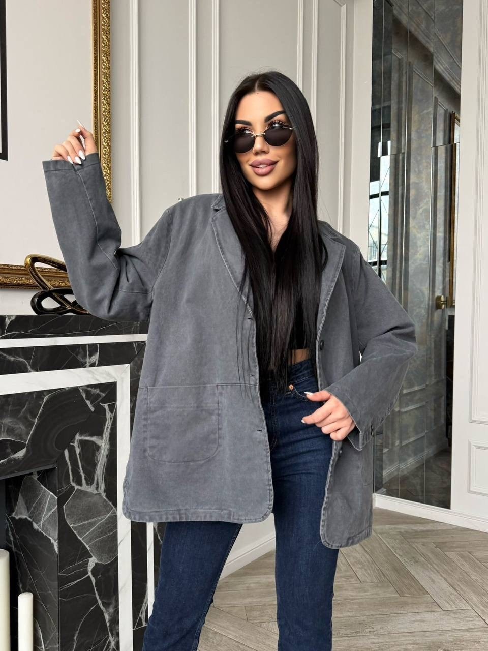 пиджак оверсайз серый blanc casse,стильное пальто,пиджак джинсовый,пиджак женский оверсайз,серое пальто пиджак