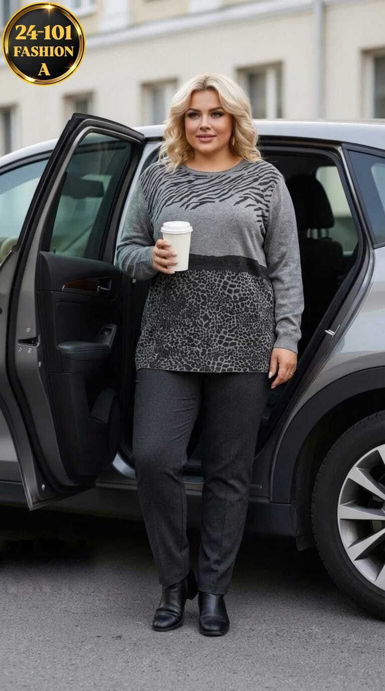 женская кофта,свитера женские,свитер леопардовый shosha 295200323,женская туника,свитер леопардовый shosha