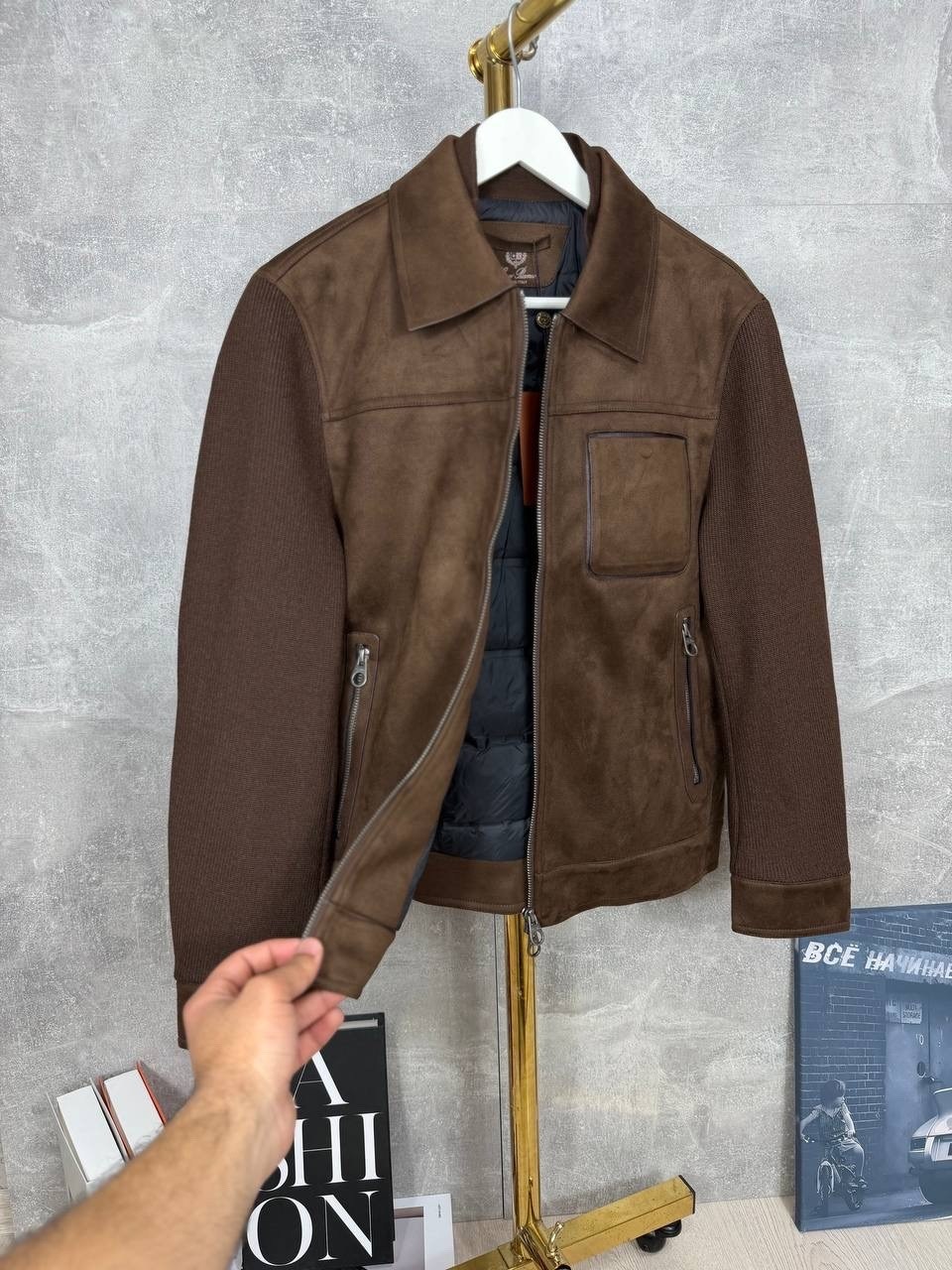 куртка кожаная,замшевая куртка,куртка коричневая,куртка,мужская повседневная деловая верхняя меховая куртка в стиле тома форда