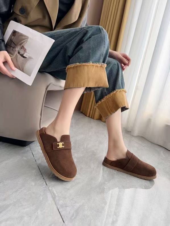 ,тапочки модные,женская ,модные женские тапочки на меховой платформе из замши, теплая