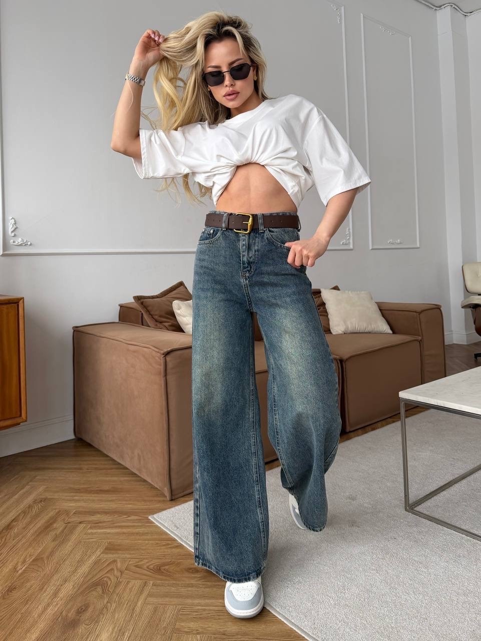 джинсы женские,широкие джинсы,джинсы широкие трубы с высокой посадкой,женские джинсы широкие,джинсы