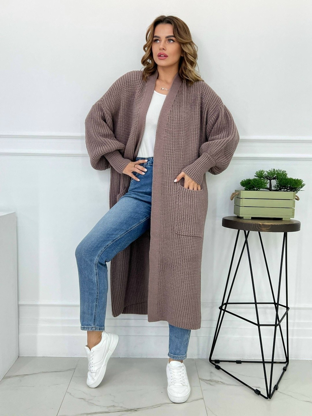 кардиган длинный вязаный арт. 11669110,базовый длинный вязаный кардиган,кардиган ,кардиган длинный женский вязаный,кардиган вязаный длинный