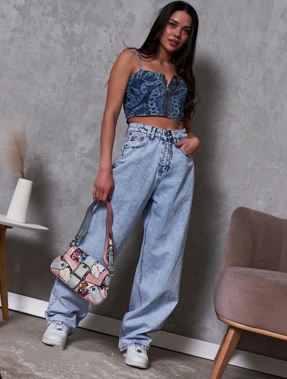 джинсы широкие,джинсы женские,джинсы женские бананы,джинсы багги широкие,джинсы голубой