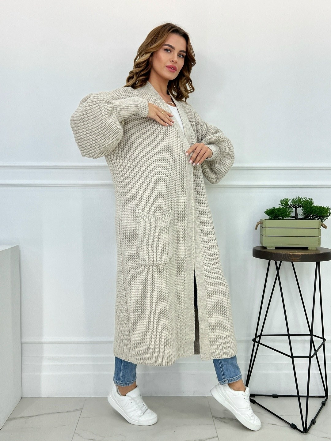 вязаный кардиган оверсайз,кардиган теплый kotam,кардиган,кардиган теплый,длинный вязаный кардиган