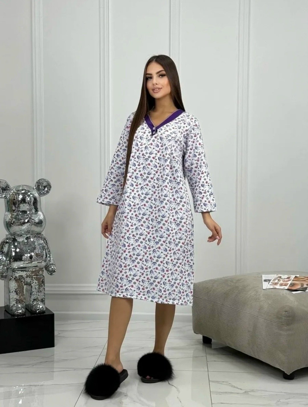 ночная сорочка,ночная сорочка женская,ночная сорочка женская хлопок ночнушка большие,халат женский,женская сорочка