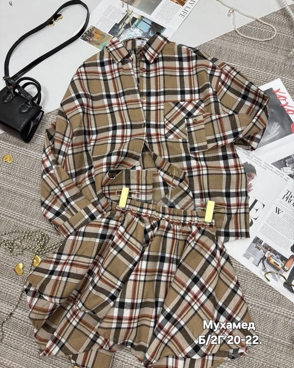 костюм в клетку с юбкой,костюм в клетку,костюм с юбкой и рубашкой,костюм с юбкой и рубашкой в клетку,женский костюм двойка в клетку