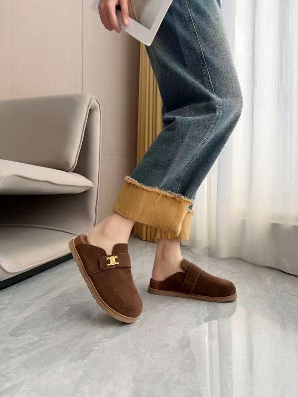 ,тапочки модные,женская ,модные женские тапочки на меховой платформе из замши, теплая