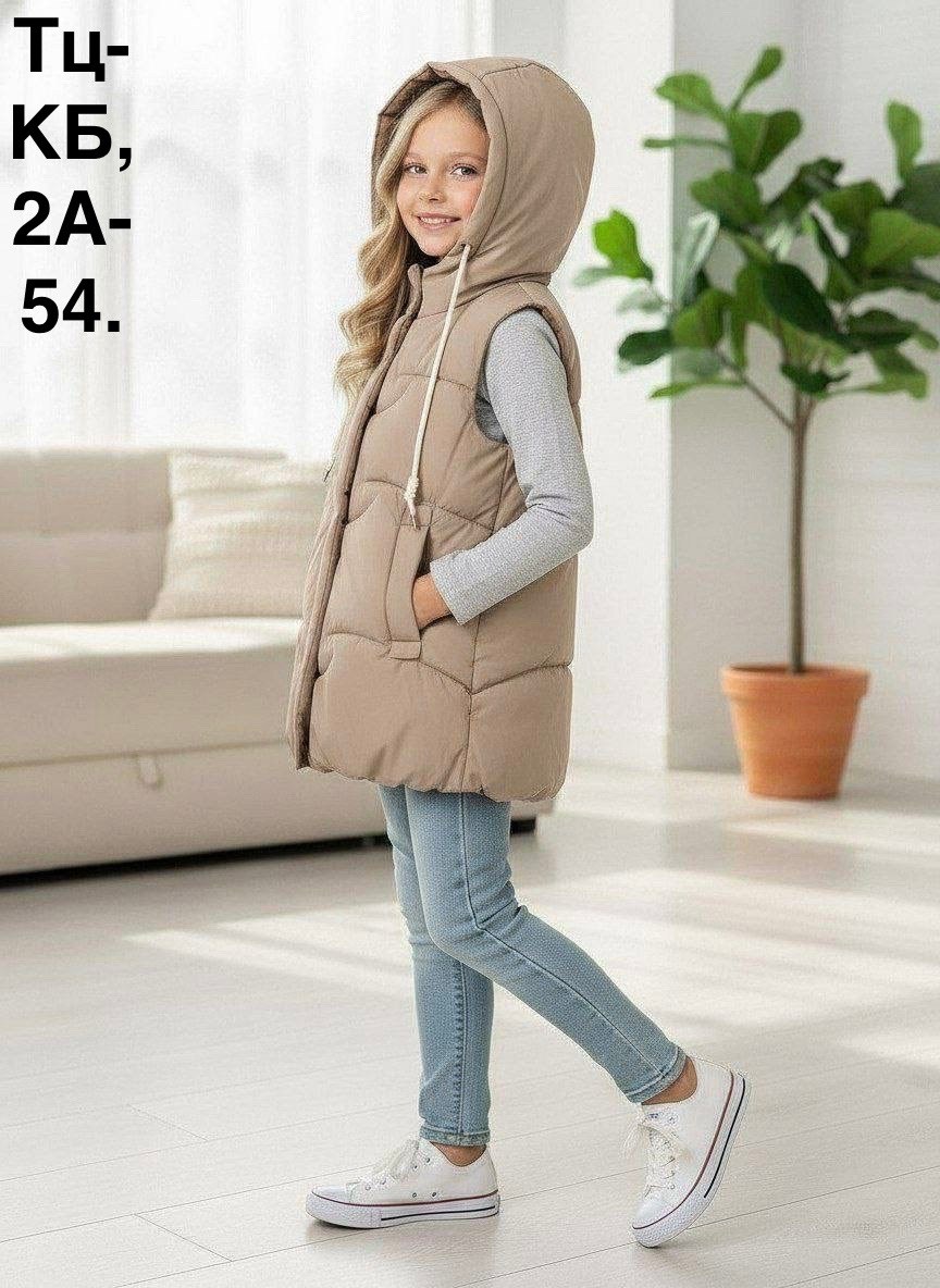 жилет детский,жилет для девочек,жилет демисезонный,жилет утепленная,жилетка утепленная демисезонная с капюшоном