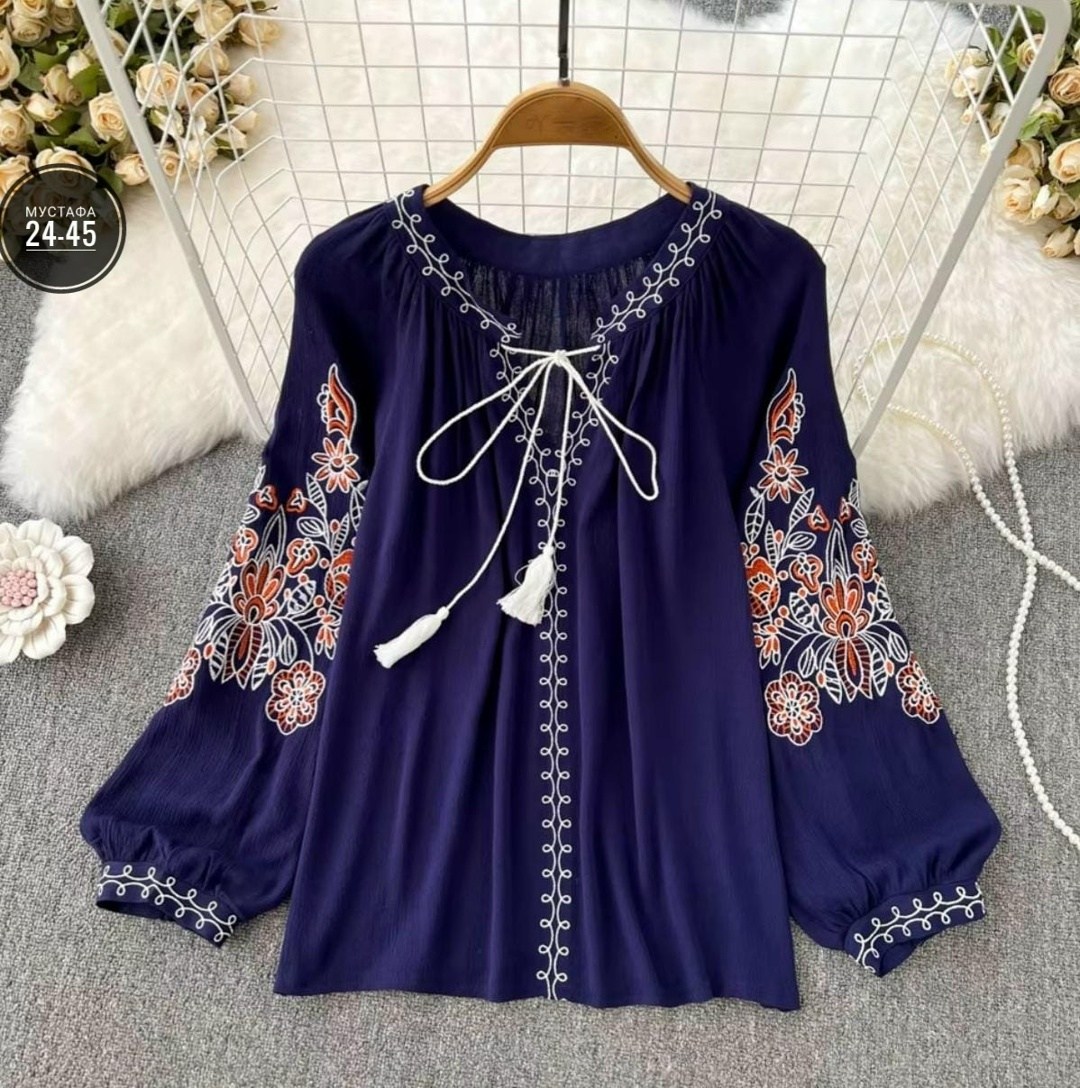 женская блузка с вышивкой,блузка с вышивкой,повседневная блуза,блузка в стиле бохо,блузка кофта