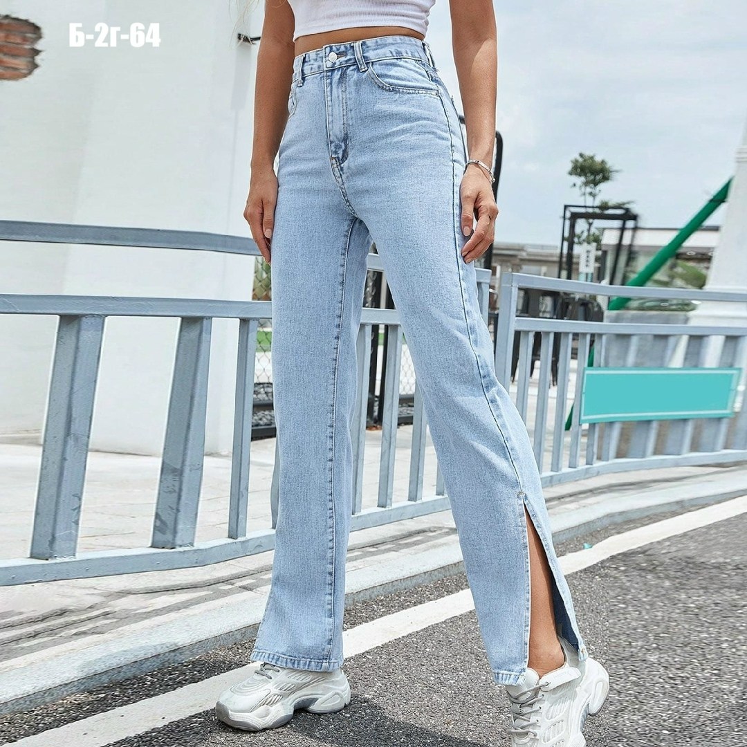 джинсы с разрезом,модные джинсы,женские джинсы,джинсы прямые с разрезами спереди avt fashion,брюки джинсы