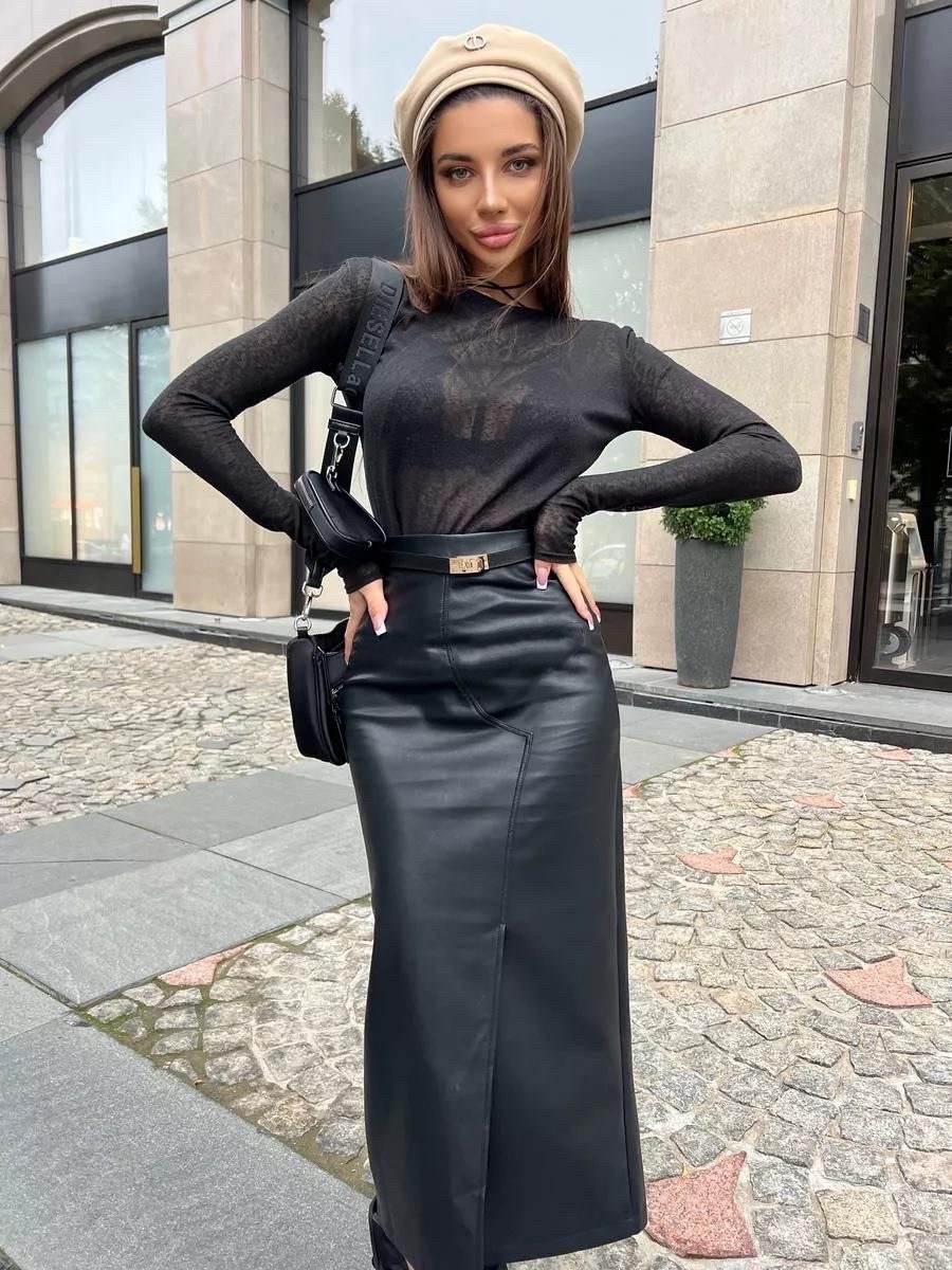 кожаная юбка длинная,кожаная юбка,кожаная юбка макси,юбка кожаная женская,юбка кожаная миди с разрезом