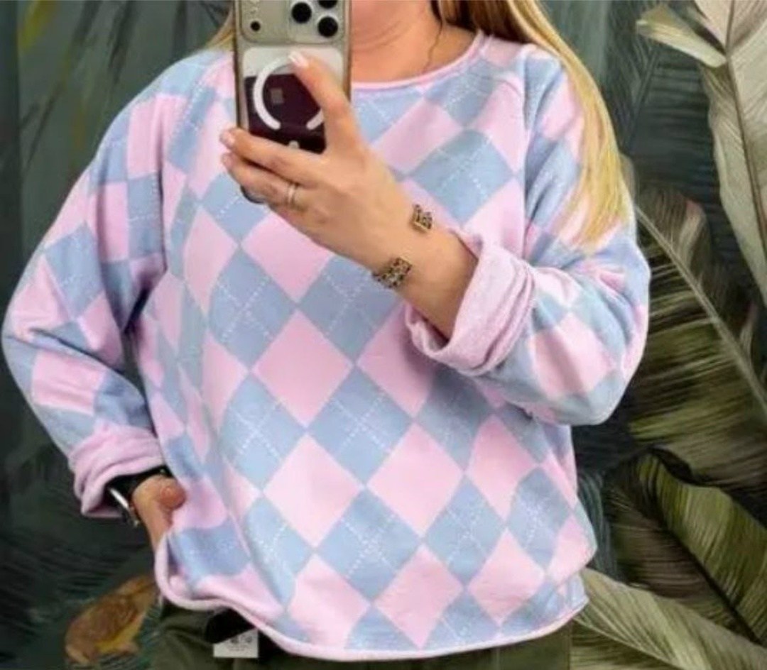 джемпер с ромбами,свитер пуловер,женская кофта,модные свитера,свитшот женская