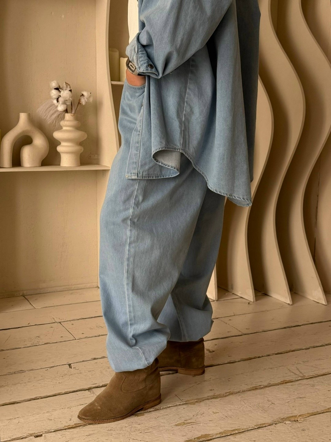 брючный костюм,повседневный костюм,костюм брючный голубой,костюм оверсайз,костюм женский