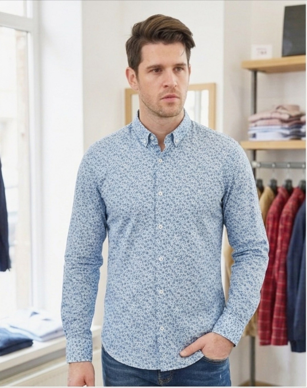 рубашка мужская с длинными рукавами,рубашка мужская,рубашка,мужская мода,мужская повседневная рубашка