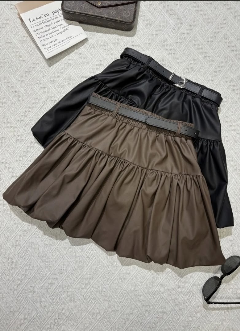 мини-юбка из искусственной кожи в стиле гот-панк,мини-юбка из искусственной кожи с высокой талией и оборками,женская кожаная мини-юбка с оборками черная,женская юбка из искусственной кожи dq1427,юбка