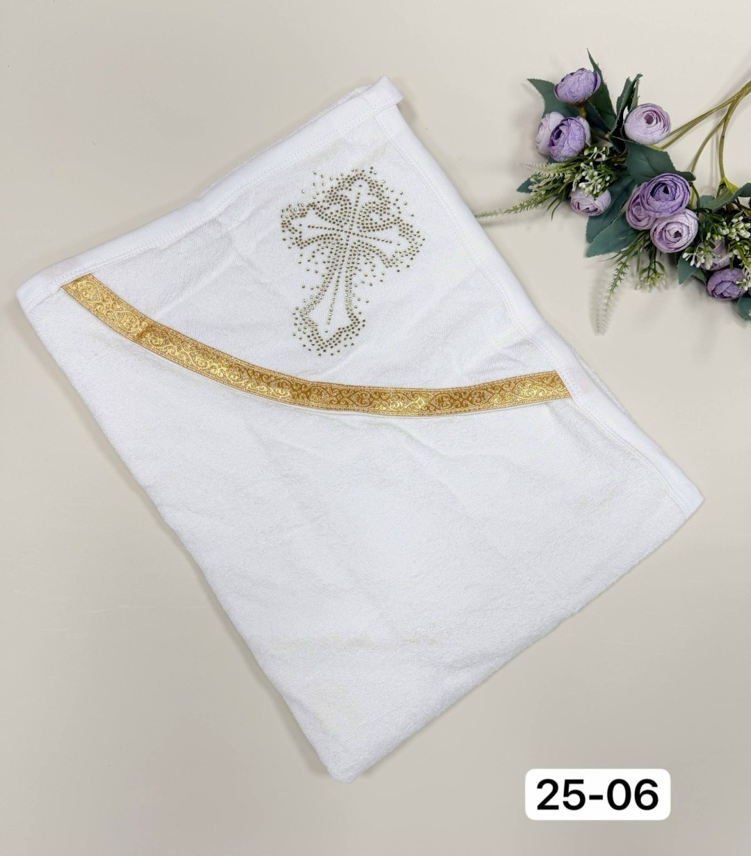 полотенце крестильное,полотенце крестильное с уголком,полотенце для крещения,крестильная пеленка,полотенце махровое крестильное