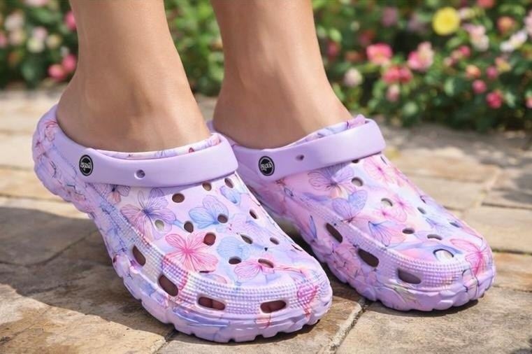 сабо crocs classic,crocs classic clog,crocs classic,crocs floral,сабо крокс с бабочками