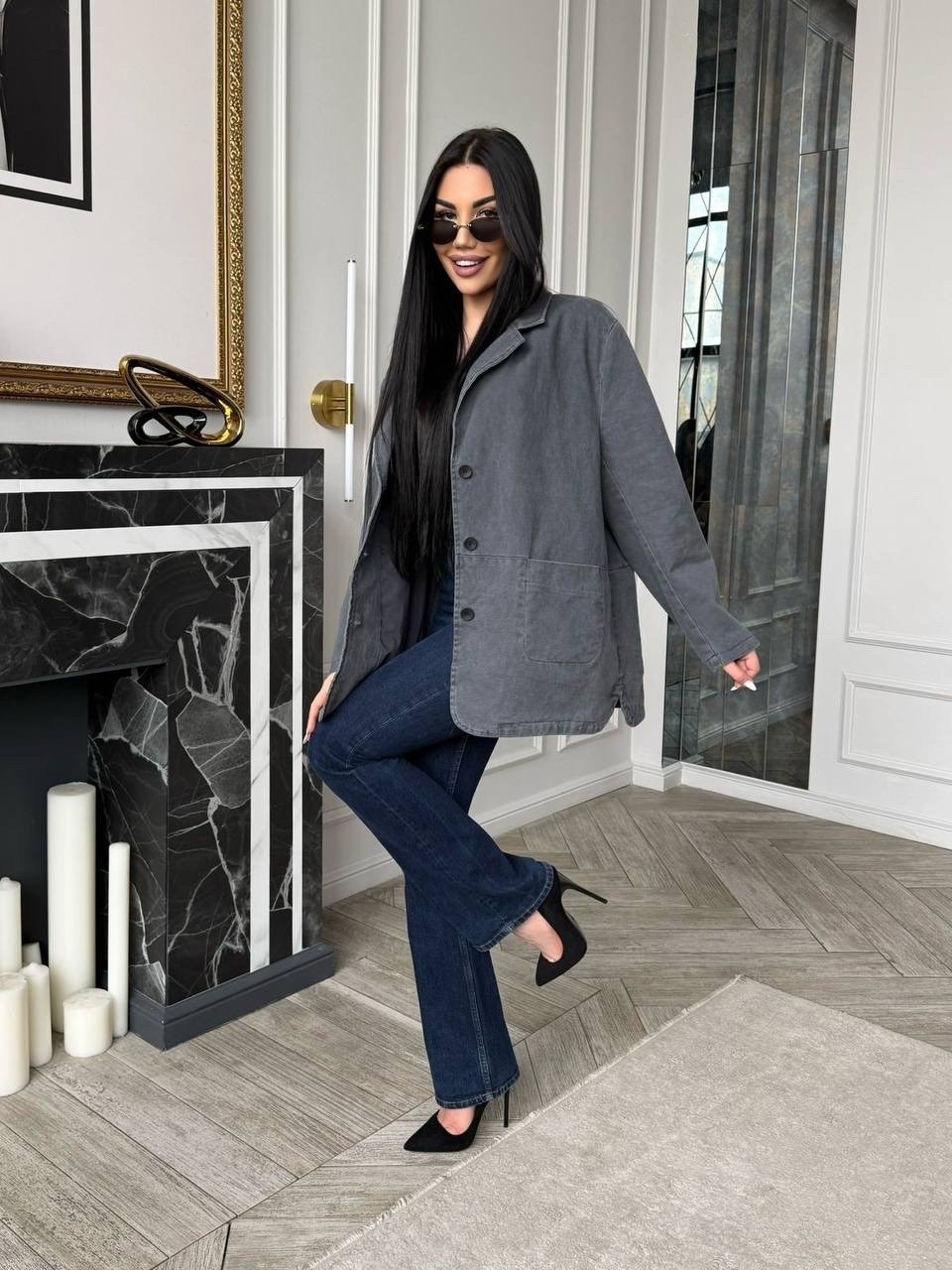 пиджак оверсайз серый blanc casse,стильное пальто,пиджак джинсовый,пиджак женский оверсайз,серое пальто пиджак