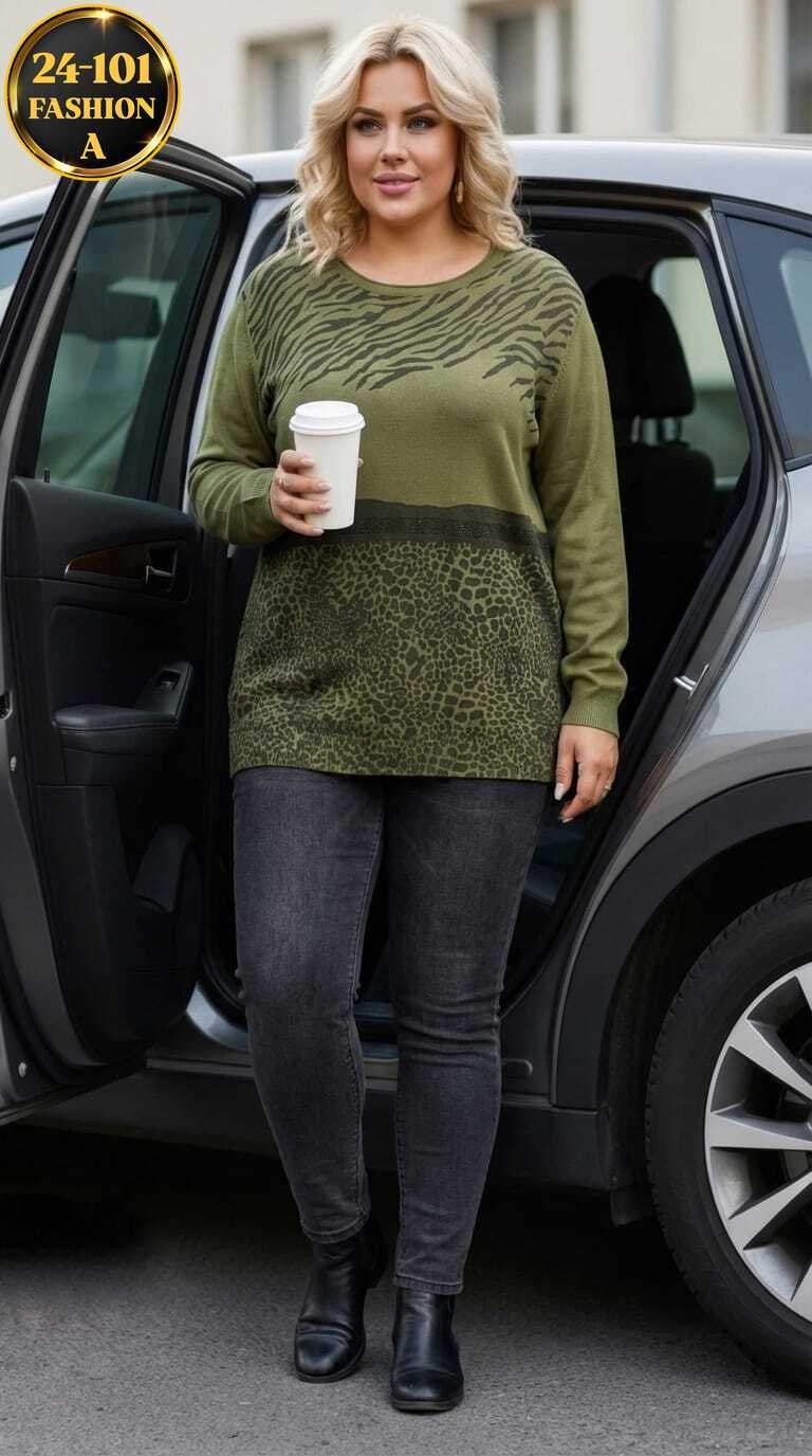 женская кофта,свитера женские,свитер леопардовый shosha 295200323,женская туника,свитер леопардовый shosha