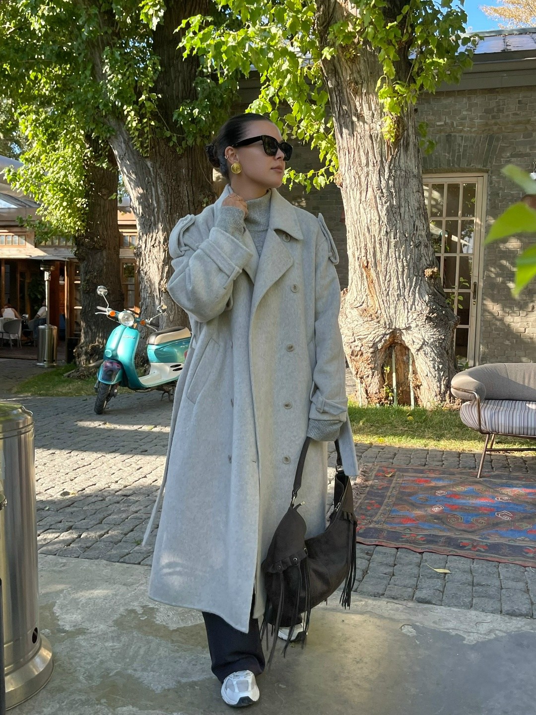 модное пальто,пальто оверсайз,теплое пальто,длинное пальто,серое пальто